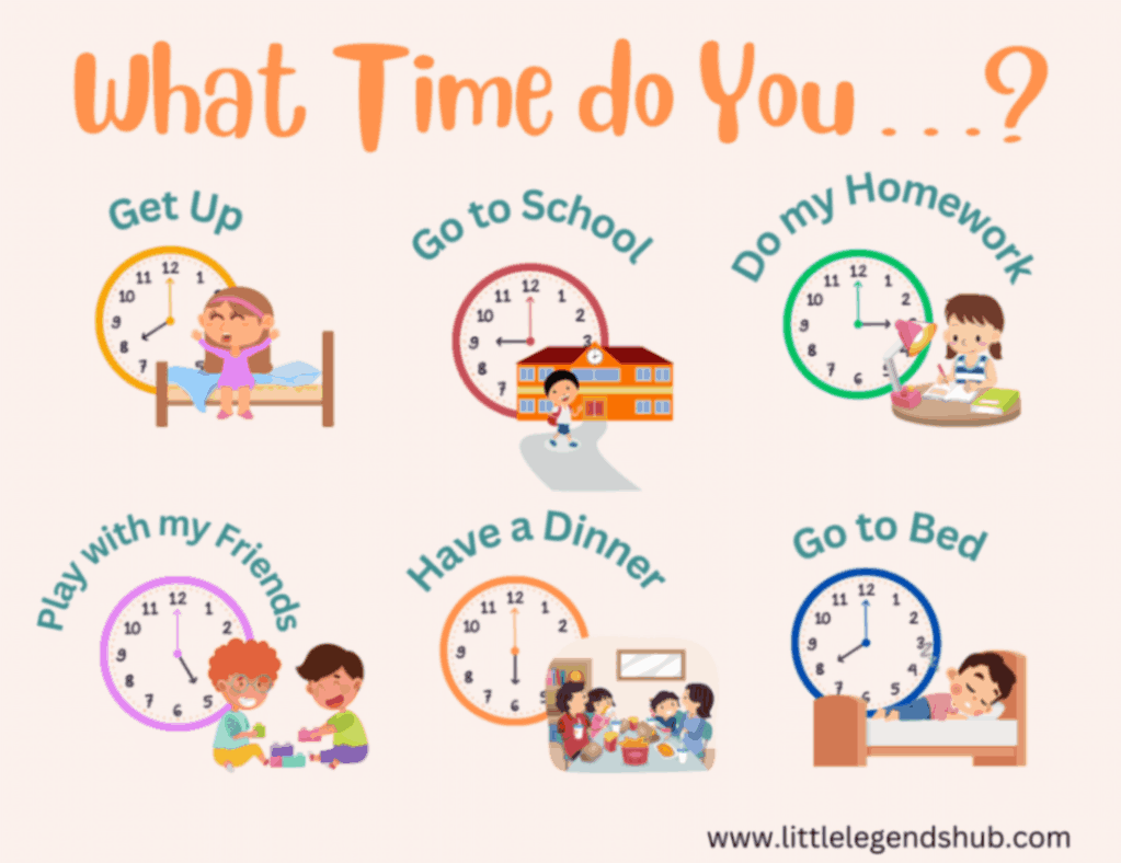 tell the time - daily schedules 