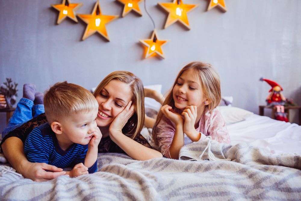 Bedtime routine with mum 