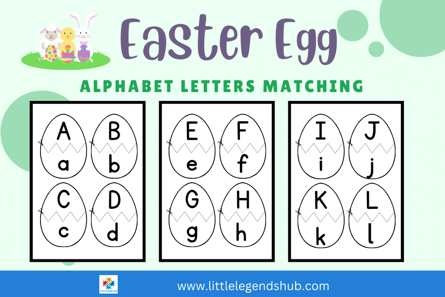 Easter Egg Alphabet Letters matching