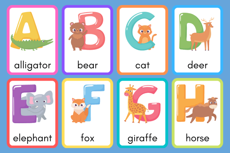 Alphabet Flashcards for Preschoolers – FREE Printables