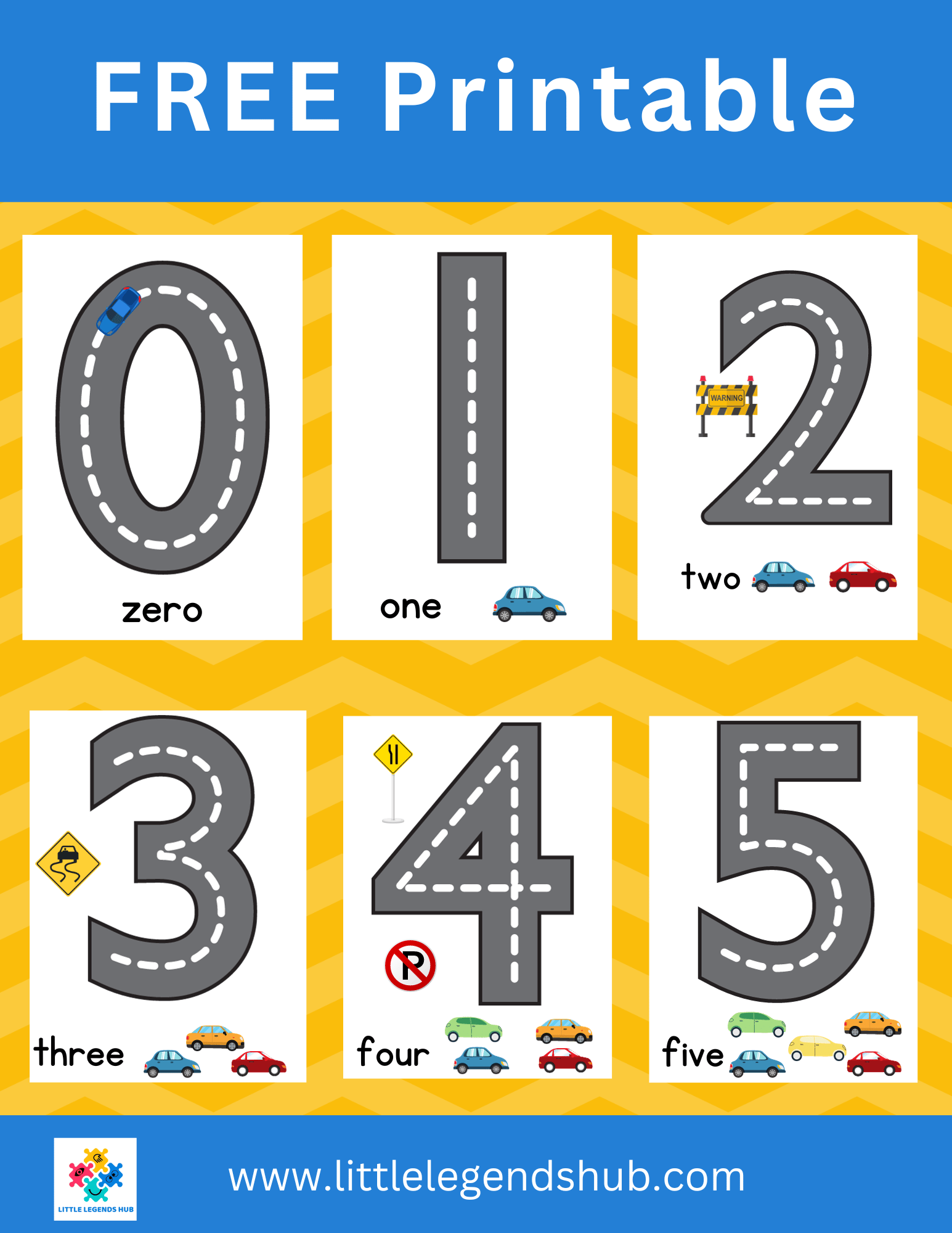 Printable Road Numbers 